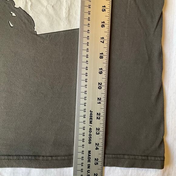 Oradd Women T-shirt size M Short Sleeve California Republic Map Gray - Picture 4 of 7